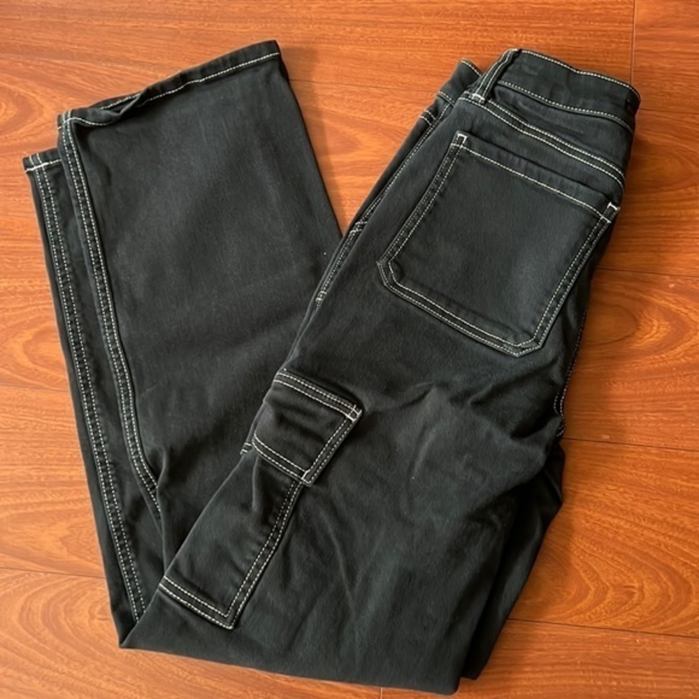 So juniors cargo high waist wide leg pants‎ size 0/24 darn denim